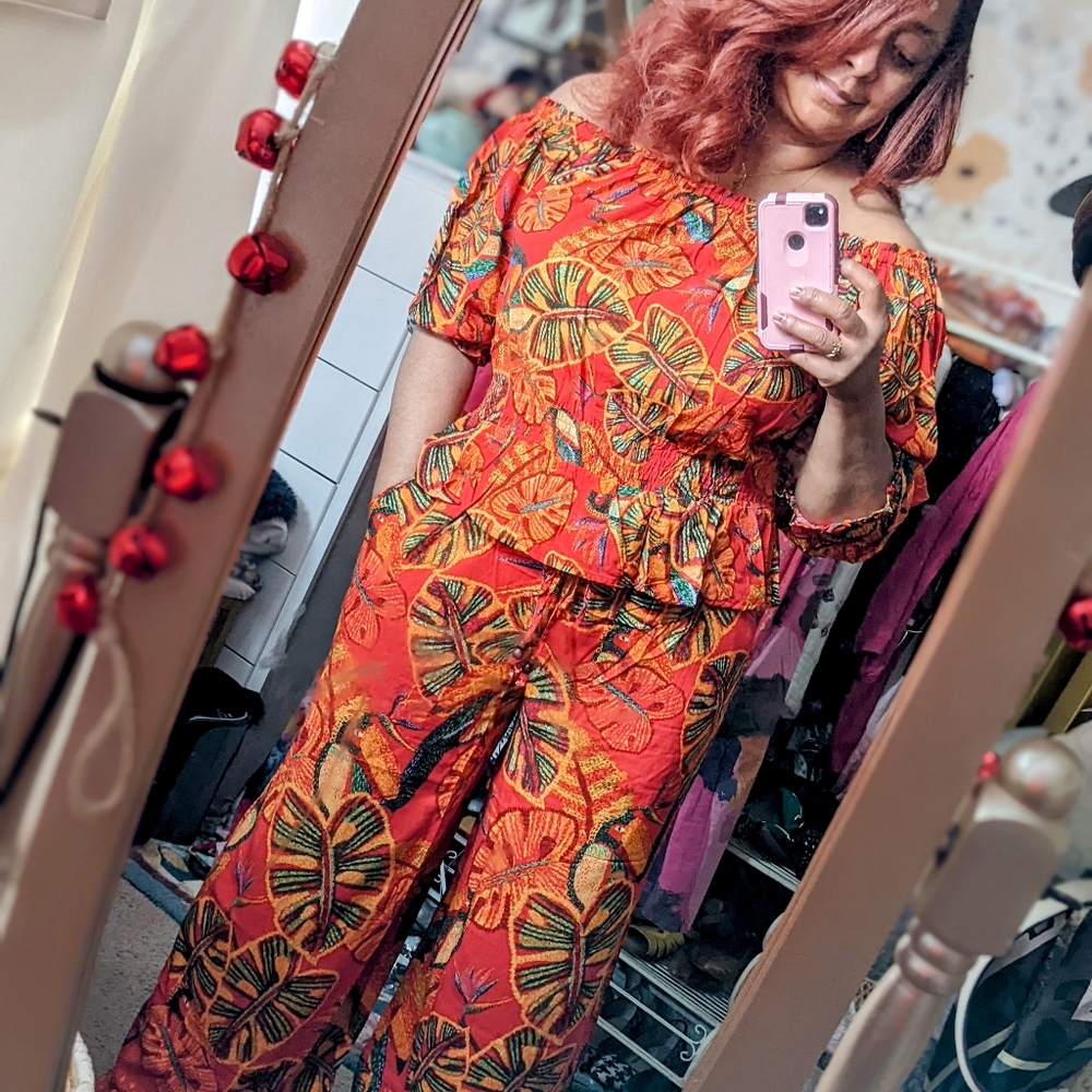 ❤️Two Piece-Rachel Zoe Tropical 🍹 Pant (L) Top (XL)